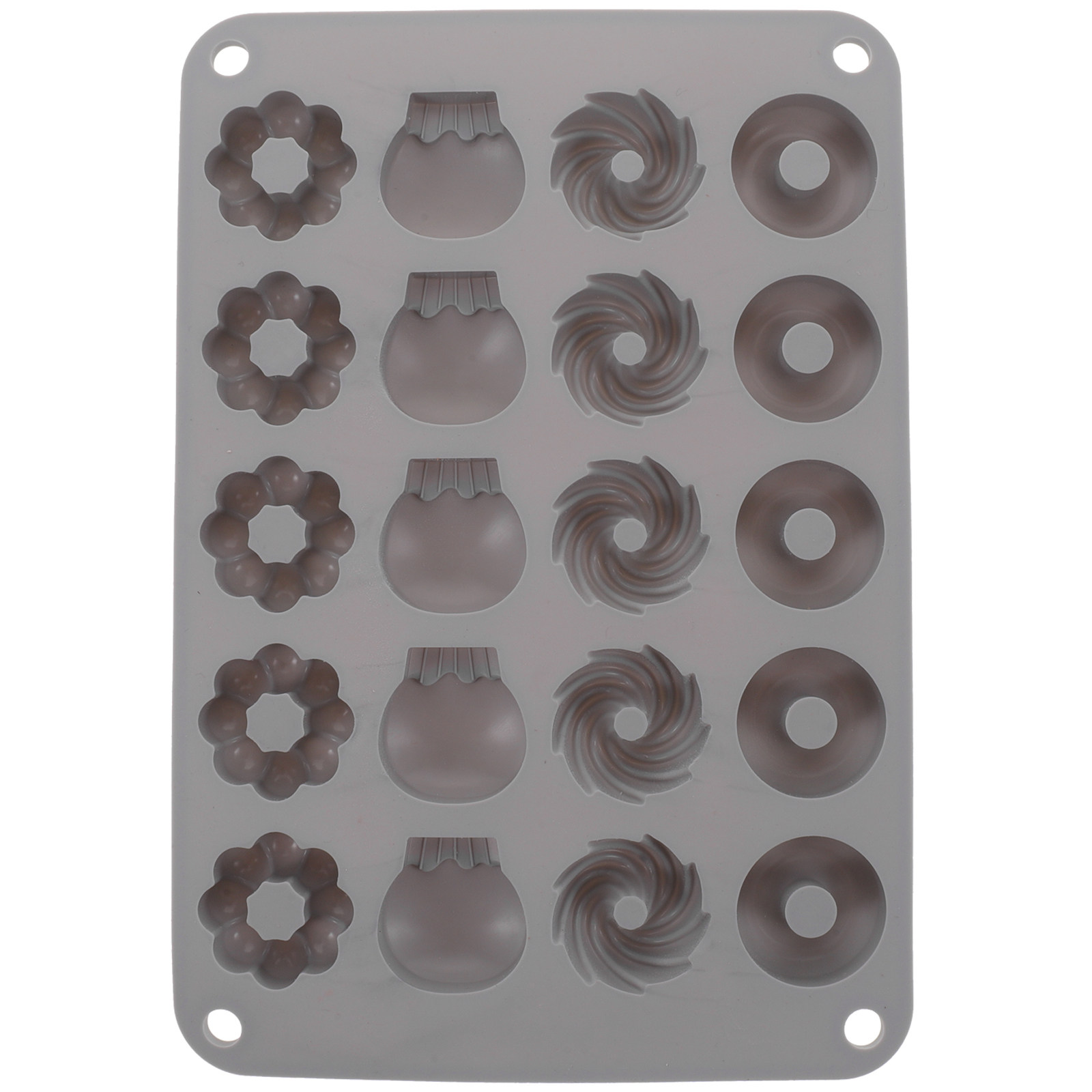 Donut Mold Silicone - Мини-силиконовая форма для пончиков премиум-класса, антипригарная,